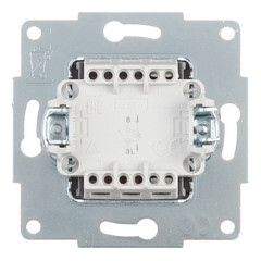 Выключатель Lezard Karina одноклавишный встраиваемый белый с подсветкой (707-0288-111) - фото 4