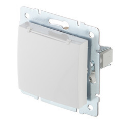 Розетка Lezard Karina встраиваемая белая с крышкой (707-0288-123B) - фото 6