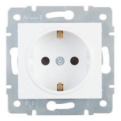 Розетка Lezard Karina встраиваемая белая со шторками (707-0288-124B) - фото 1