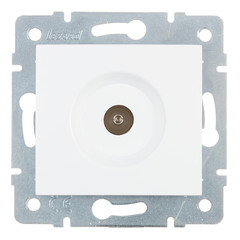 Розетка телевизионная Lezard Karina встраиваемая белая (707-0288-130) - фото 1