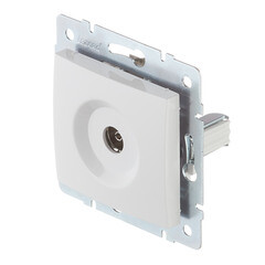 Розетка телевизионная Lezard Karina встраиваемая белая (707-0288-130) - фото 4