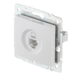 Розетка компьютерная Lezard Karina встраиваемая белая (707-0288-139) - фото 3