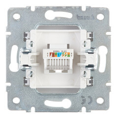 Розетка компьютерная Lezard Karina встраиваемая белая (707-0288-139) - фото 2