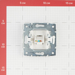 Розетка компьютерная Lezard Karina встраиваемая белая (707-0288-139) - фото 4