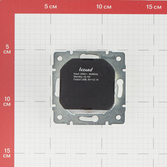 Розетка Lezard Karina встраиваемая белая с USB-A (707-0288-181) - фото 3