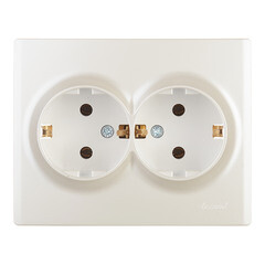 Изображение товара Розетка Lezard Karina встраиваемая жемчужно-белая (707-3000-127B)