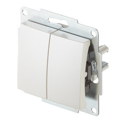 Выключатель Lezard Karina двухклавишный встраиваемый жемчужно-белый (707-3088-101) - фото 4