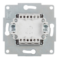 Выключатель Lezard Karina двухклавишный встраиваемый жемчужно-белый (707-3088-101) - фото 3