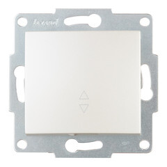 Переключатель Lezard Karina одноклавишный встраиваемый жемчужно-белый (707-3088-105) - фото 1