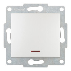 Изображение товара Выключатель Lezard Karina одноклавишный встраиваемый жемчужно-белый с подсветкой (707-3088-111)