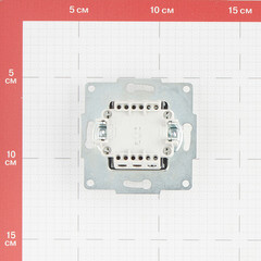 Выключатель Lezard Karina одноклавишный встраиваемый жемчужно-белый с подсветкой (707-3088-111) - фото 3