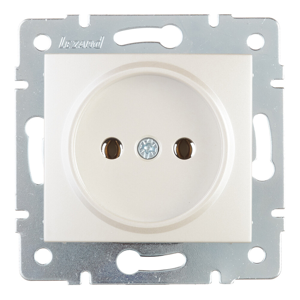 Изображение товара Розетка Lezard Karina встраиваемая жемчужно-белая