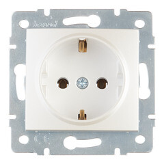 Изображение товара Розетка Lezard Karina встраиваемая жемчужно-белая (707-3088-122B)