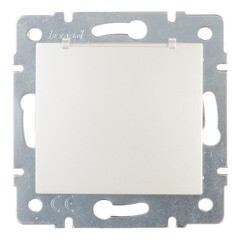 Изображение товара Розетка Lezard Karina встраиваемая жемчужно-белая с крышкой (707-3088-123B)