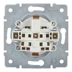 Розетка Lezard Karina встраиваемая жемчужно-белая с крышкой (707-3088-123B) - фото 3