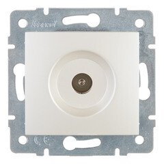 Изображение товара Розетка телевизионная Lezard Karina встраиваемая жемчужно-белая (707-3088-130)