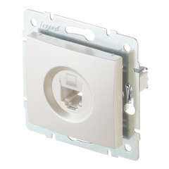 Розетка компьютерная Lezard Karina встраиваемая жемчужно-белая (707-3088-139) - фото 4