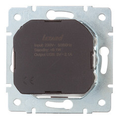 Розетка Lezard Karina встраиваемая жемчужно-белая с USB-A (707-3088-181) - фото 3