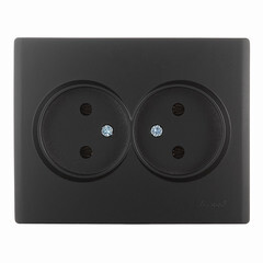 Розетка Lezard Karina встраиваемая черный бархат (707-4200-128B) - фото 1