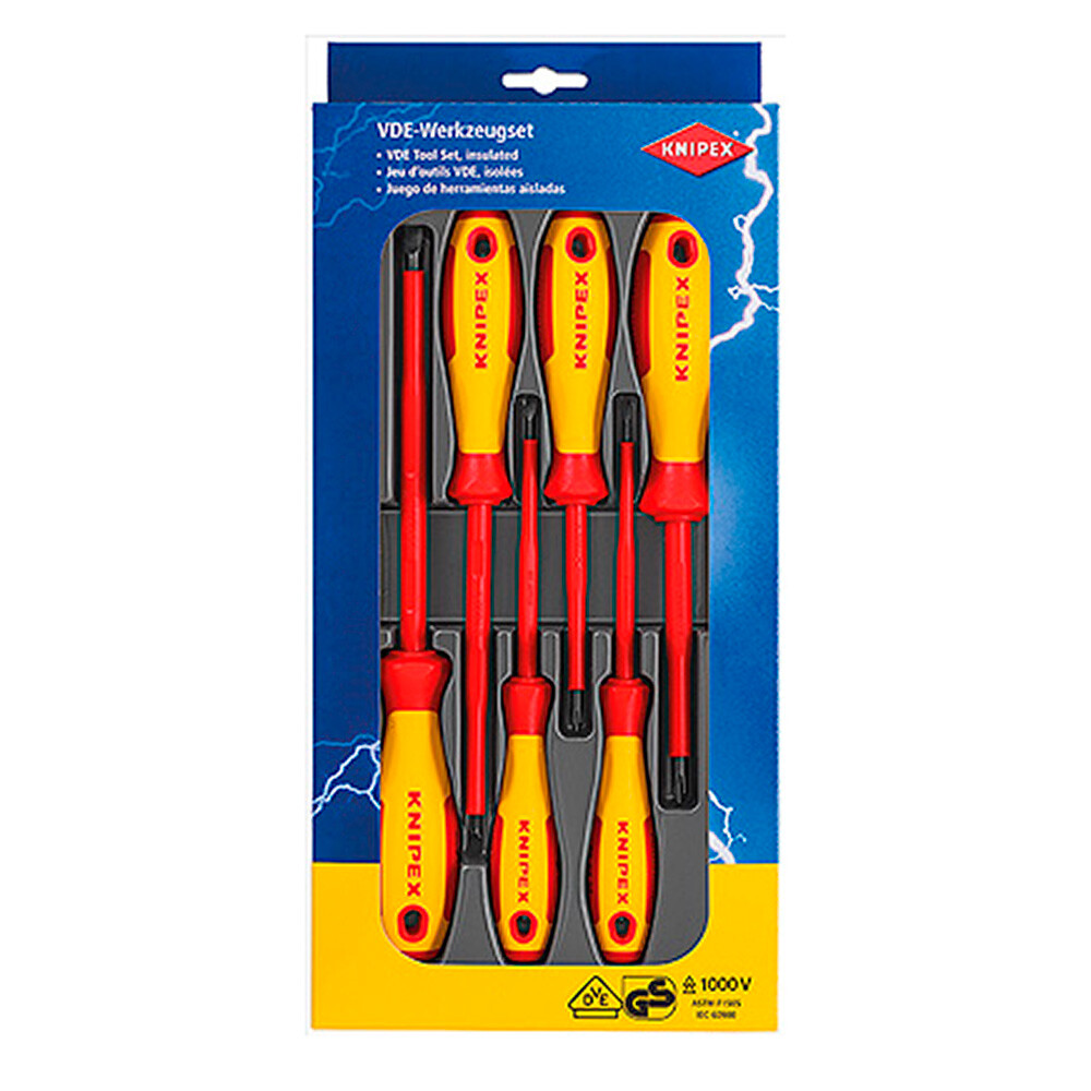 Изображение товара Набор отверток Knipex 6 шт. профессиональные универсальные инструменты