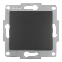 Выключатель Lezard Karina одноклавишный встраиваемый черный бархат (707-4288-100) - фото 1