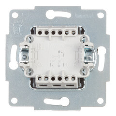 Выключатель Lezard Karina двухклавишный встраиваемый черный бархат (707-4288-101) - фото 4