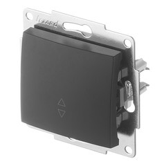 Переключатель Lezard Karina одноклавишный встраиваемый черный бархат (707-4288-105) - фото 4