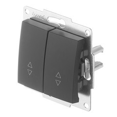 Переключатель Lezard Karina двухклавишный встраиваемый черный бархат (707-4288-106) - фото 4