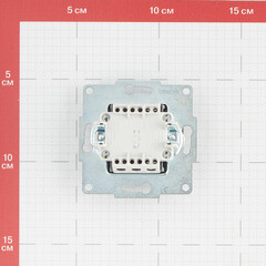 Выключатель Lezard Karina одноклавишный встраиваемый черный бархат с подсветкой (707-4288-111) - фото 2
