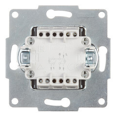 Выключатель Lezard Karina двухклавишный встраиваемый черный бархат с подсветкой (707-4288-112) - фото 2