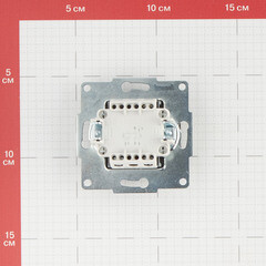 Выключатель Lezard Karina двухклавишный встраиваемый черный бархат с подсветкой (707-4288-112) - фото 3
