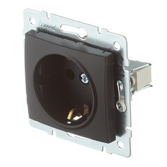 Розетка Lezard Karina встраиваемая черный бархат (707-4288-122B) - фото 4