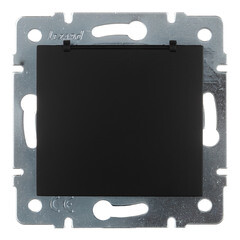 Изображение товара Розетка Lezard Karina встраиваемая черный бархат с крышкой (707-4288-123B)