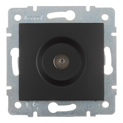 Изображение товара Розетка телевизионная Lezard Karina встраиваемая черный бархат (707-4288-130)