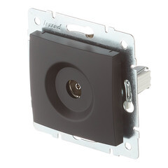 Розетка телевизионная Lezard Karina встраиваемая черный бархат (707-4288-130) - фото 4