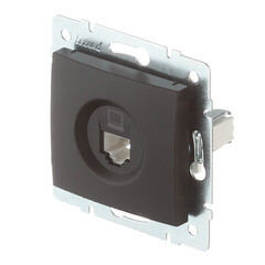 Розетка компьютерная Lezard Karina встраиваемая черный бархат (707-4288-139) - фото 4