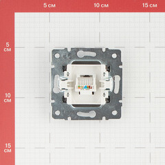 Розетка компьютерная Lezard Karina встраиваемая черный бархат (707-4288-139) - фото 2
