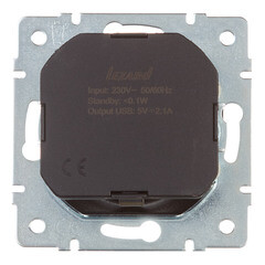 Розетка Lezard Karina встраиваемая черный бархат с USB-A (707-4288-181) - фото 3