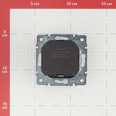 Розетка Lezard Karina встраиваемая черный бархат с USB-A (707-4288-181) - фото 2