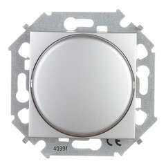 Изображение товара Диммер Simon 15 встраиваемый алюминий поворотный (1591796-033)
