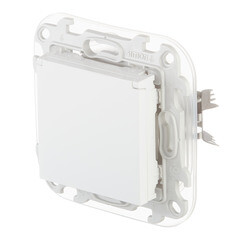 Розетка Simon 24 Harmonie встраиваемая белая со шторками с крышкой (2420448-030) - фото 4