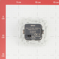 Розетка USB Simon 24 Harmonie встраиваемая белая 2хUSB-А (2411096-030) - фото 4