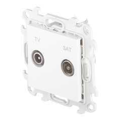 Розетка телевизионная Simon 24 Harmonie встраиваемая белая TV/ SAT (2410487-030) - фото 5