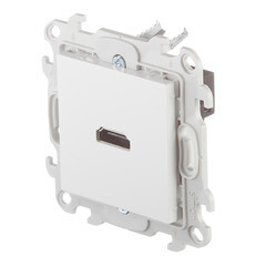 Розетка HDMI Simon 24 Harmonie встраиваемая белая (2411094-030) - фото 3