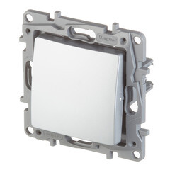 Выключатель Legrand Etika одноклавишный встраиваемый алюминий (672401) - фото 4