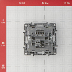Выключатель Legrand Etika одноклавишный встраиваемый алюминий (672401) - фото 2