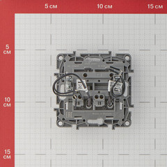 Выключатель Legrand Etika двухклавишный встраиваемый алюминий с подсветкой (672404) - фото 2