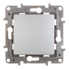 Изображение товара Переключатель Legrand Etika одноклавишный встраиваемый алюминий (672409)