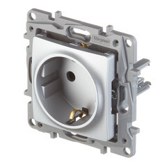 Розетка Legrand Etika встраиваемая алюминий (672421) - фото 2