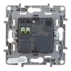 Розетка USB Legrand Etika встраиваемая алюминий 2хUSB Type-C (672435) - фото 4